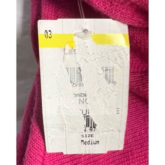 TOCCIN NY Felicity Long Sleeve Ribbed Sweater Dress in Fuchsia NWT Size Medium - Picture 4 of 5